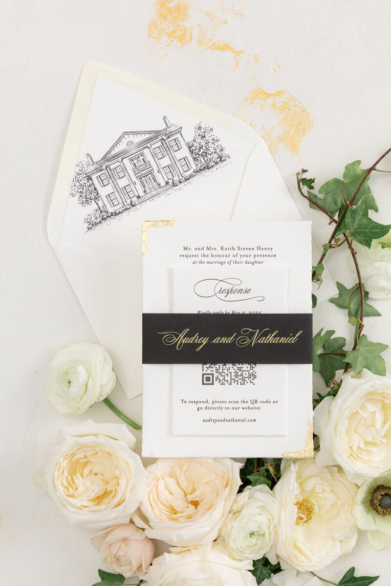gold-foil-letterpress-wedding-invitations-seventhandanderson