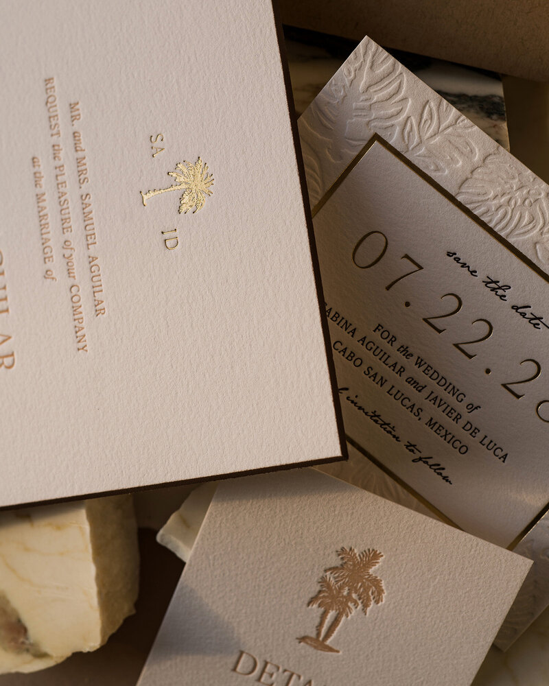 Custom wedding invitations for estate events