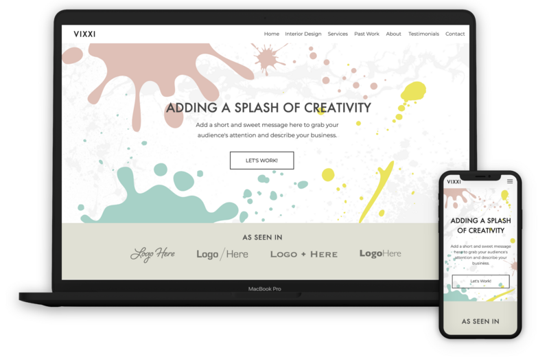 paint splatter web design