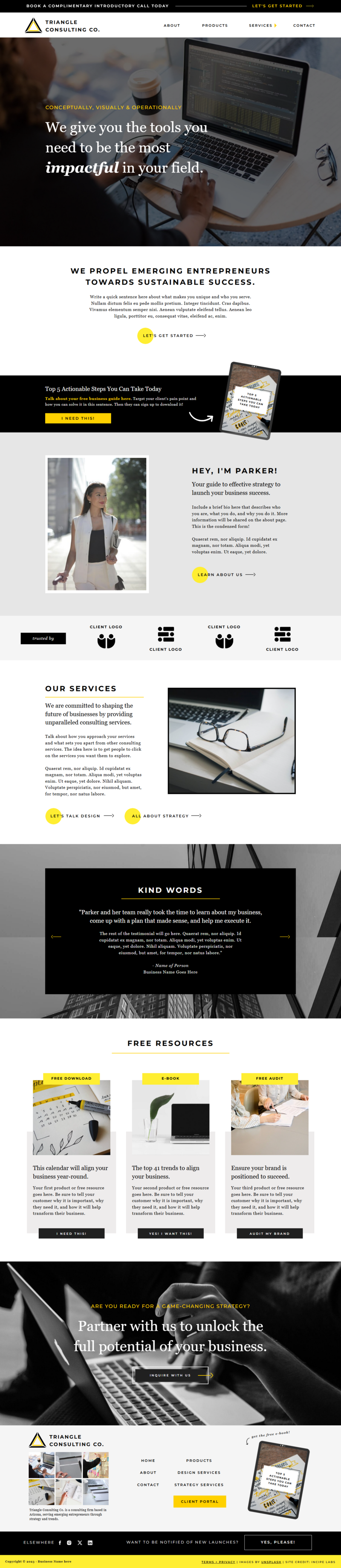 incipe template design 2