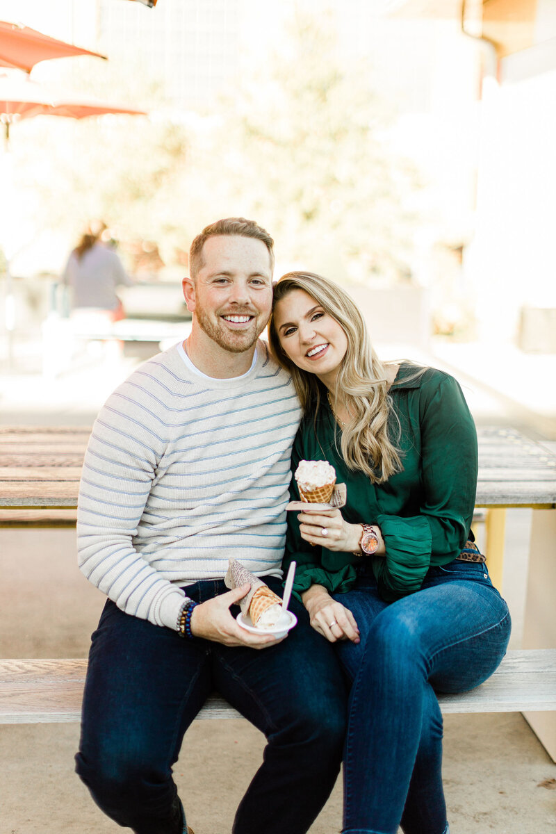 Ice cream makes everything better, including Engagement Photos.