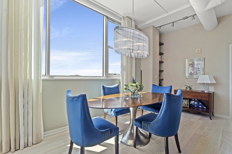 Luxury dining room at real estate photography shoot in Arlington VA.