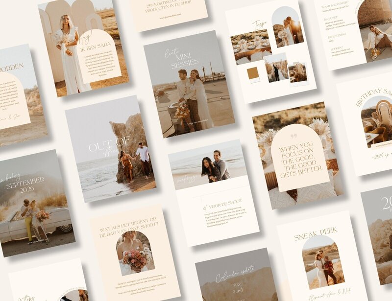 Boho Instagram post template voor fotografen