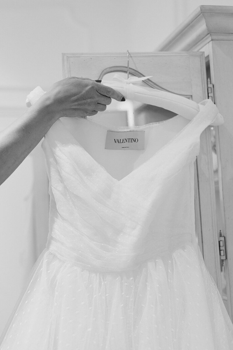Sara Nicole Vintage showcasing rare Valentino vintage bridal gown in New York editorial.