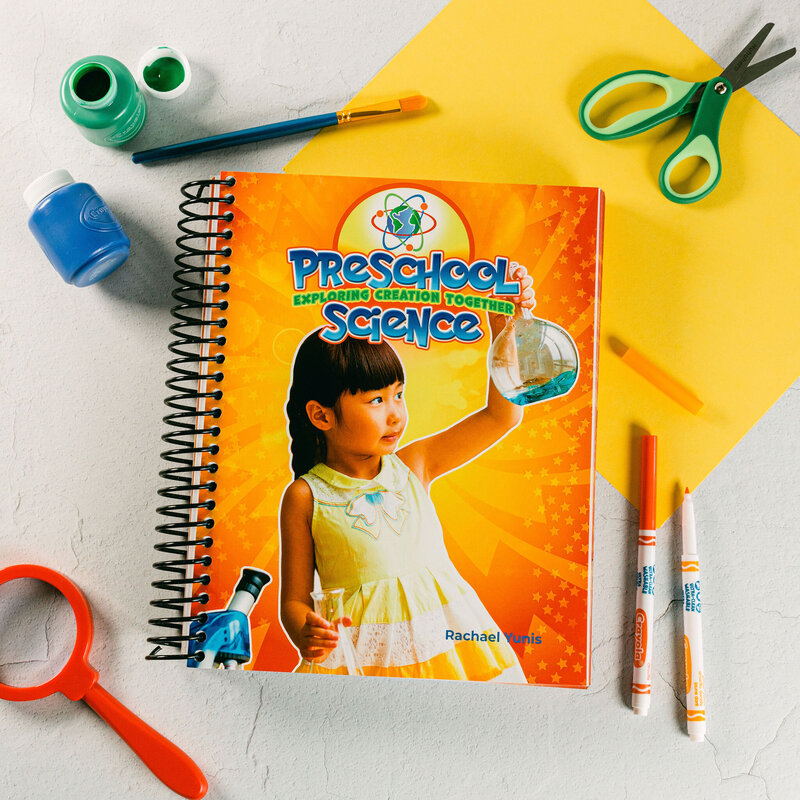 homeschool preschool bright flat lay