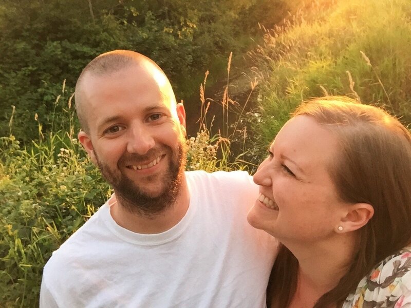 Laura-Anne and her husband smiling in a selfie