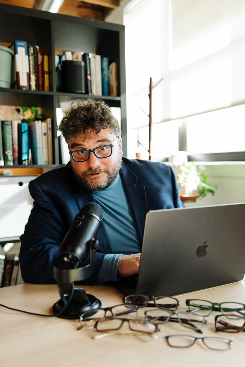 Mike Peditto Suit Jacket - Talking at Desk
