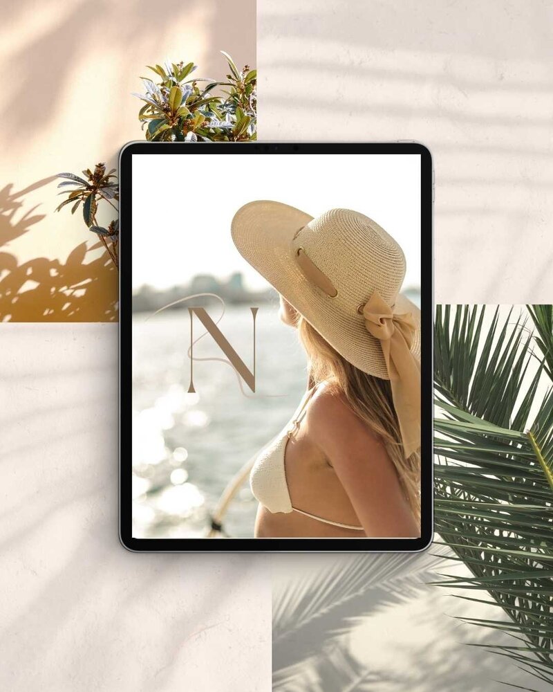 mockup design on an ipad