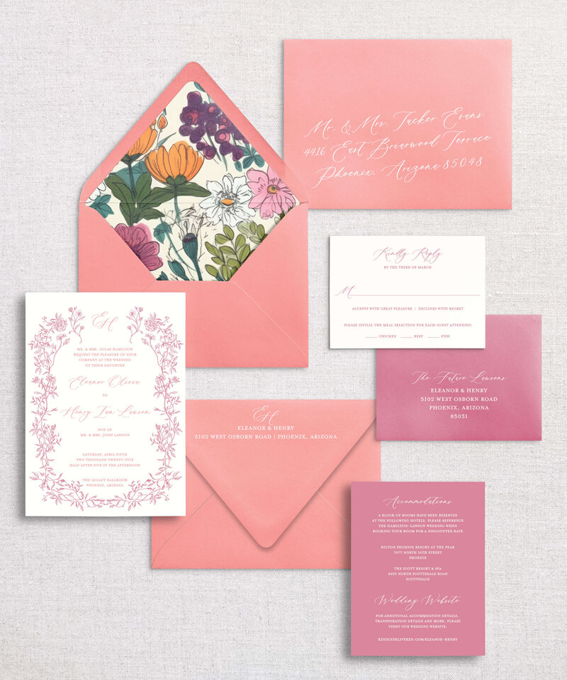 Colorful-Wedding-Invitations-Pink-Coral