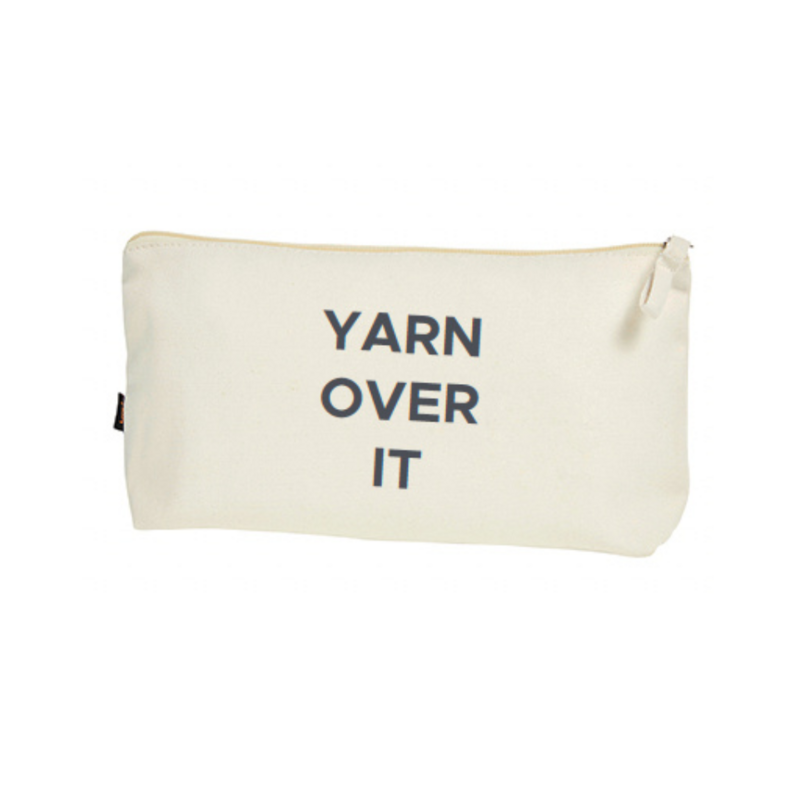 Zipper Bag Big "Yarn over it" Grey