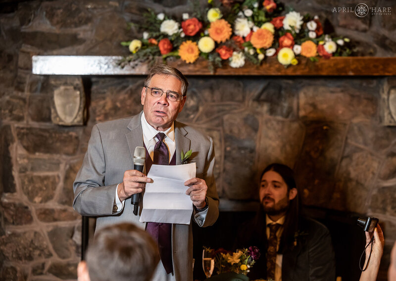 Father's Speech in the Fireside Room at Boettcher Mansion on Lookout Mountain