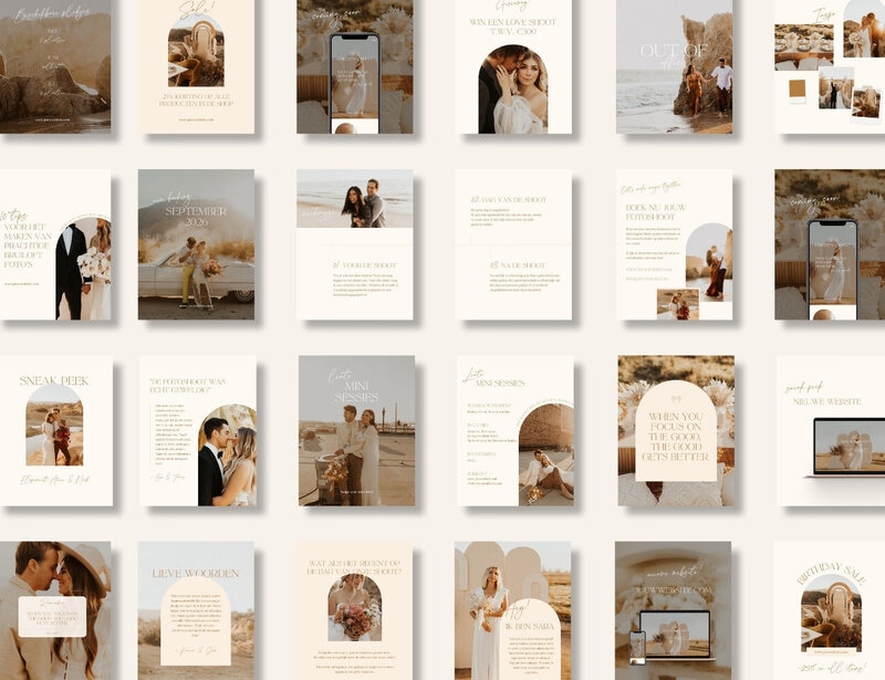 Boho Instagram templates voor fotografen