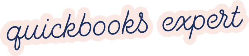 Sticker with the words "quickbooks expert"