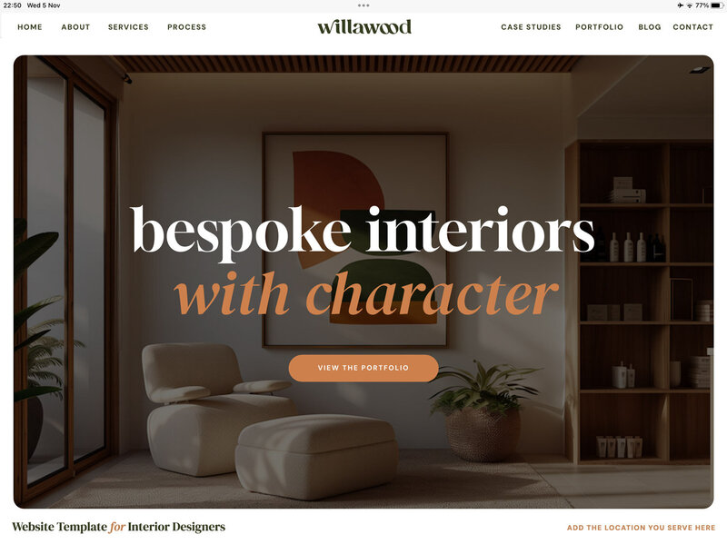 website template for interior designers