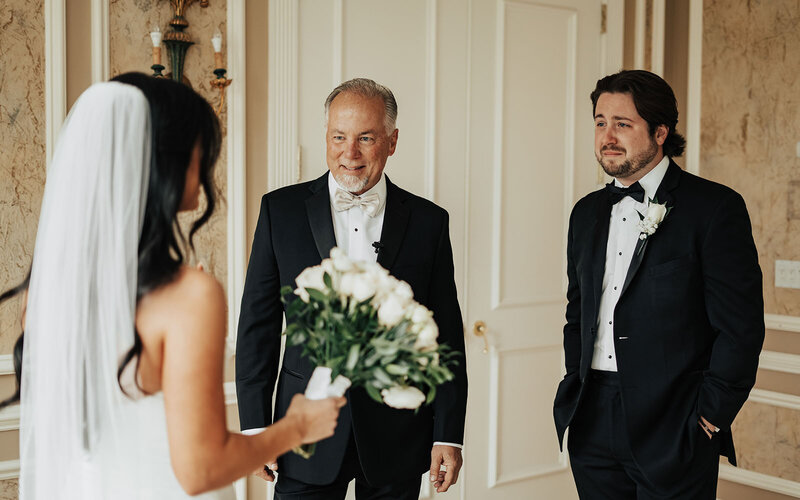 emotional reaction during wedding first look