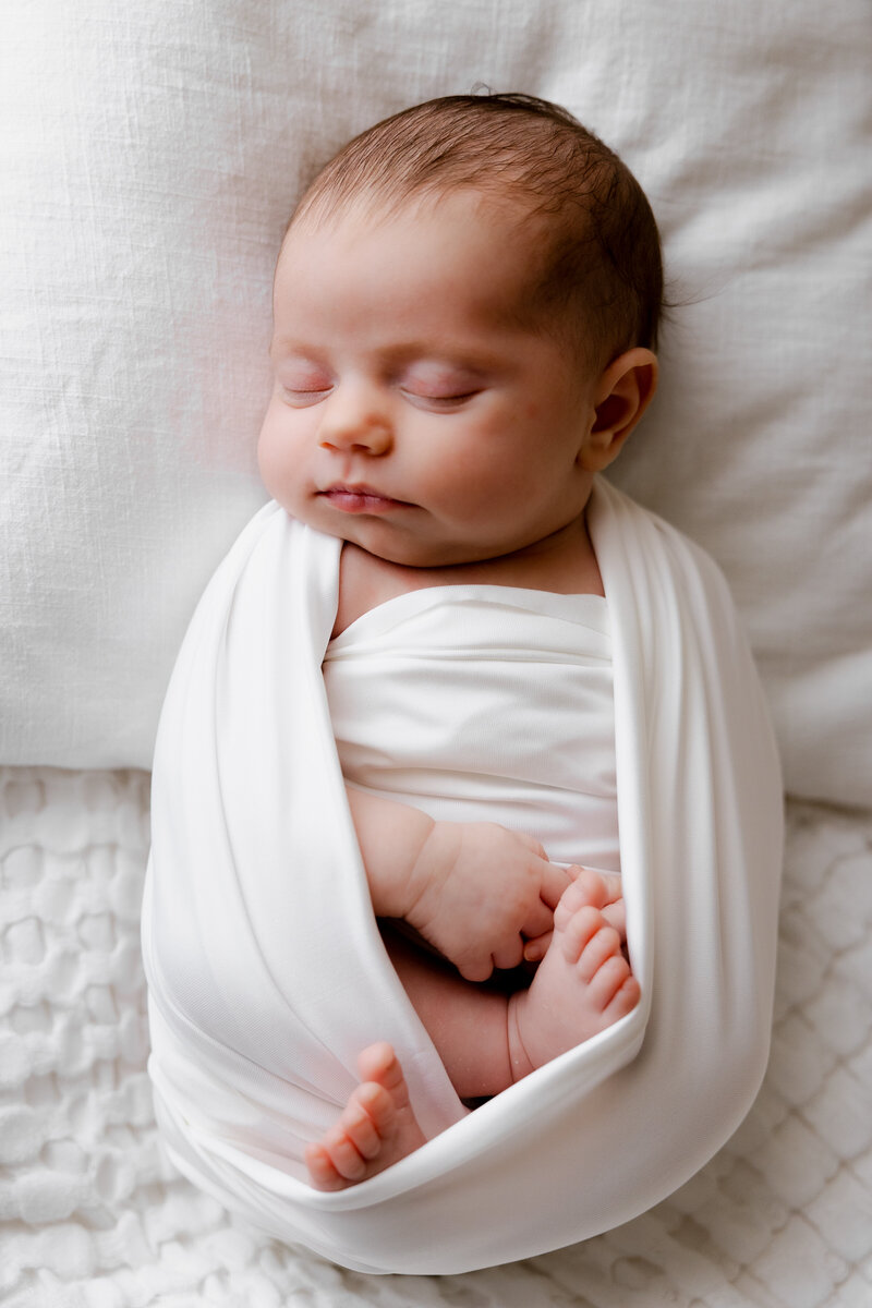 wrapped newborn white textures