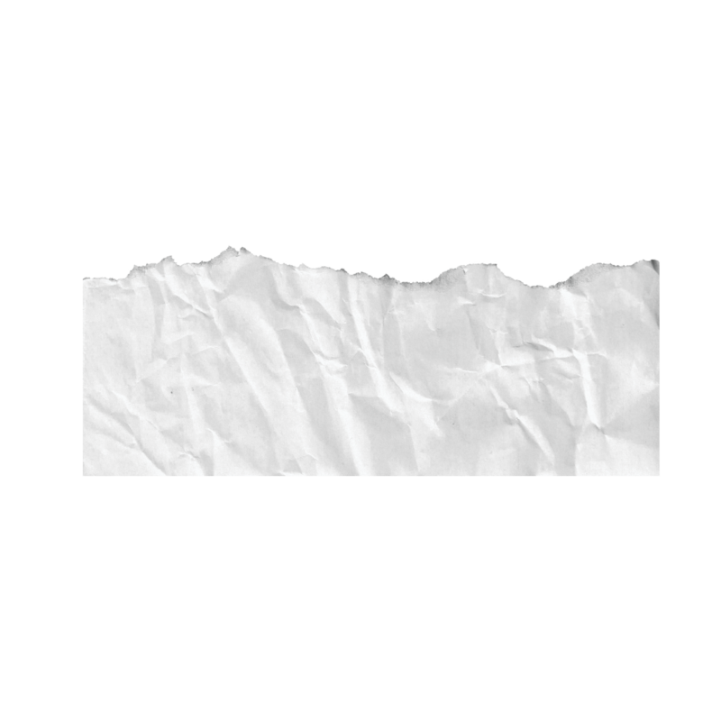 White Crumpled Paper Graphic with Ripped Edges