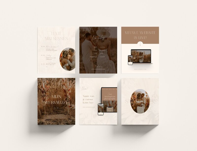 Boho Instagram templates voor fotografen