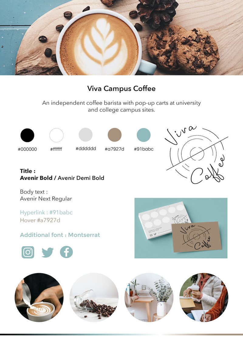 Viva Coffee Branding boards