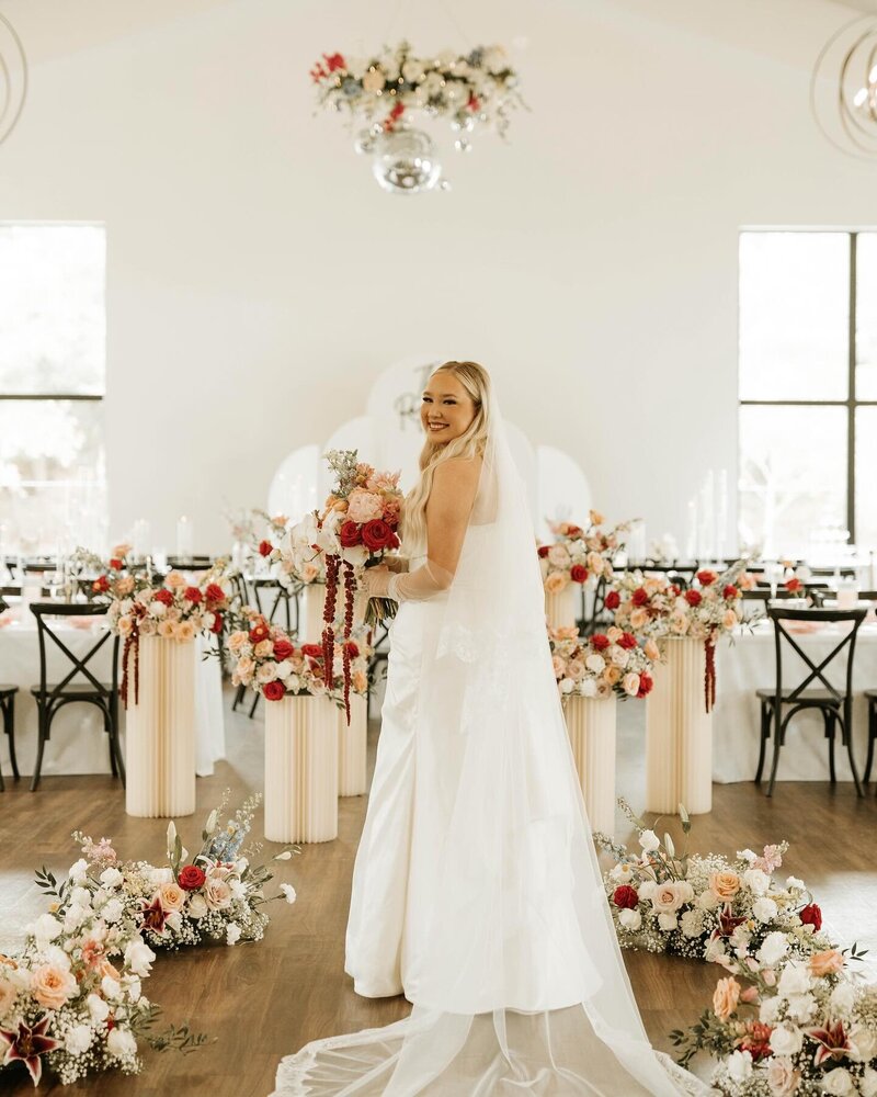 Bride at Sorelle Wedding Venue, Thomas, Oklahoma.