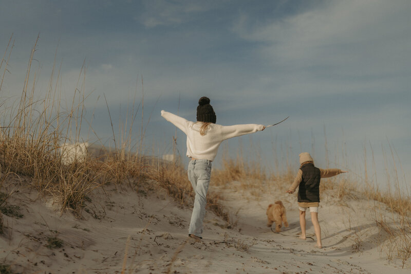 Family Sunset Session North Carolina Casual Fun Storytelling