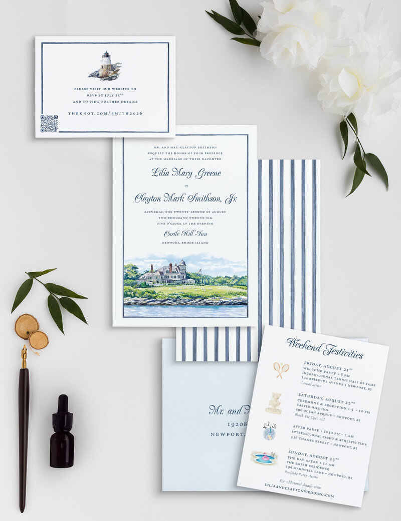 Watercolor-Crest-Invitation-Suite-RSVP-Envelope-Details-Card