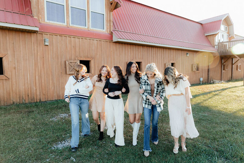 group of girls laughing