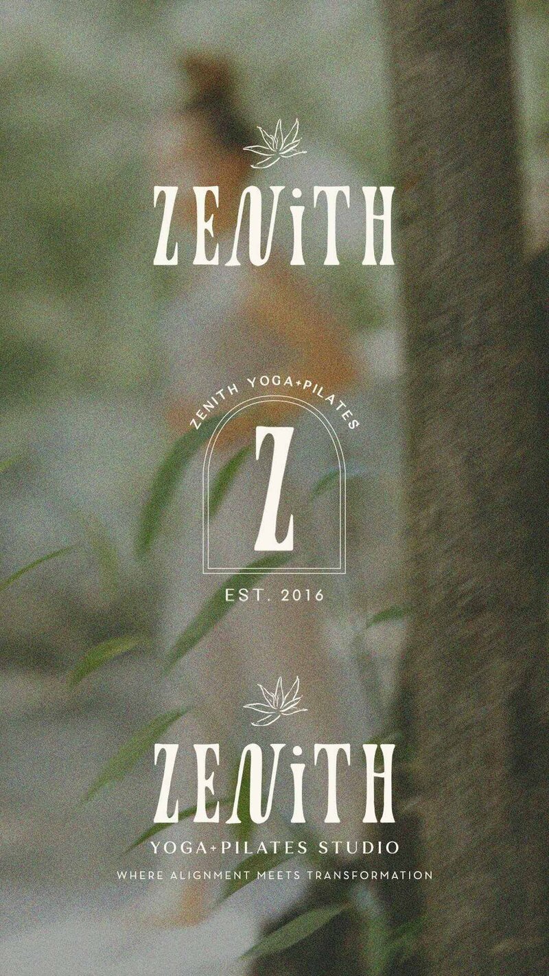 Zenith yoga studio design variation logo branding by Unica Formo