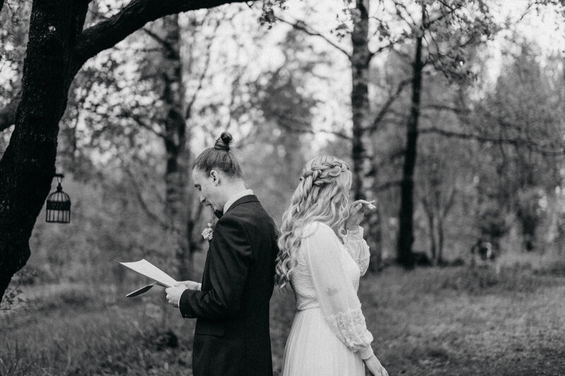 A couple embracing in front of a beautiful lake in Italy