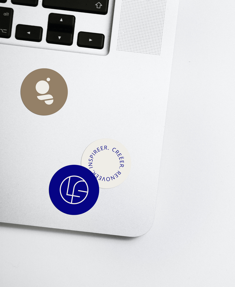 Stickers met Gala Architecten logo