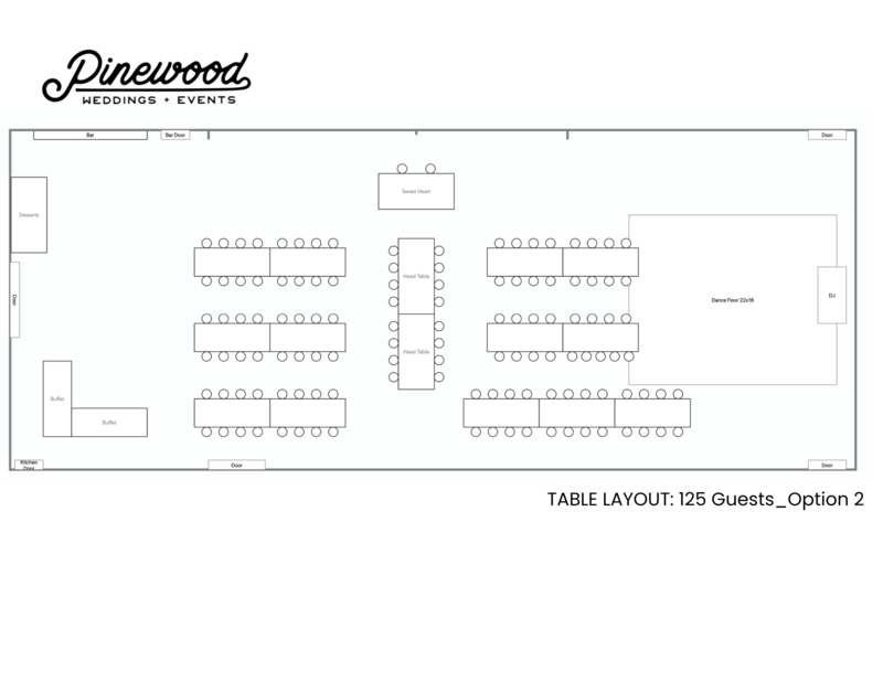 Pinewood Weddings and Events - Modern Wedding and Event Venue in Minnesota's Pine Forest - Talbe Layouts - 11