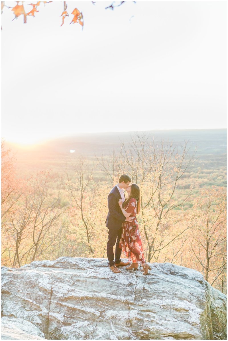 Engagement session at Bears Den at Sunset on the rocks. VA wedding photographer