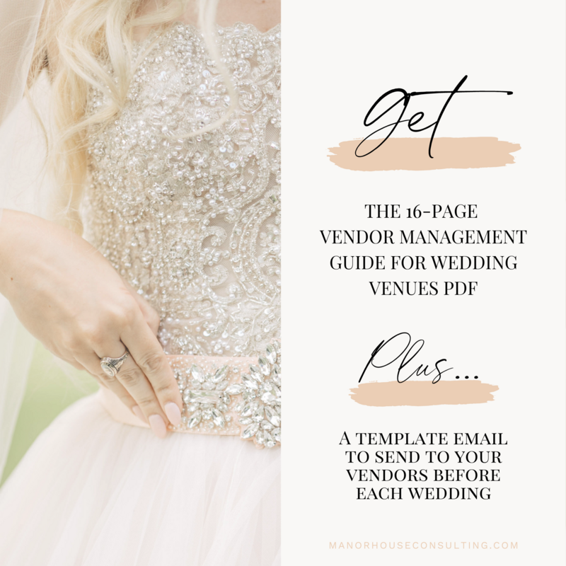 Vendor Management Guide for Wedding Venues - MHC - Deliverables