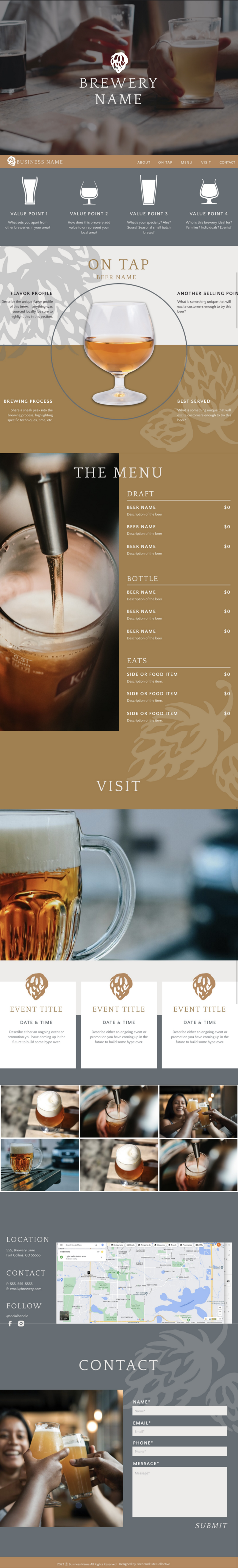 brewery website design