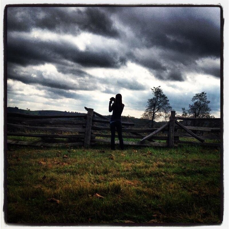 Photo of me taking pictures of a mountain view