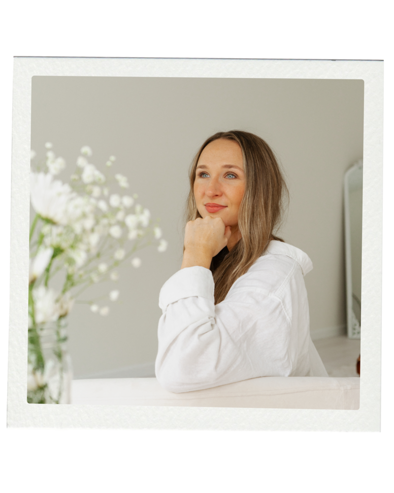 Licensed Christian therapist Halle Cherry smiling with a coffee mug in her Brentwood, TN office, founder of For the Sheepish Counseling Ministries