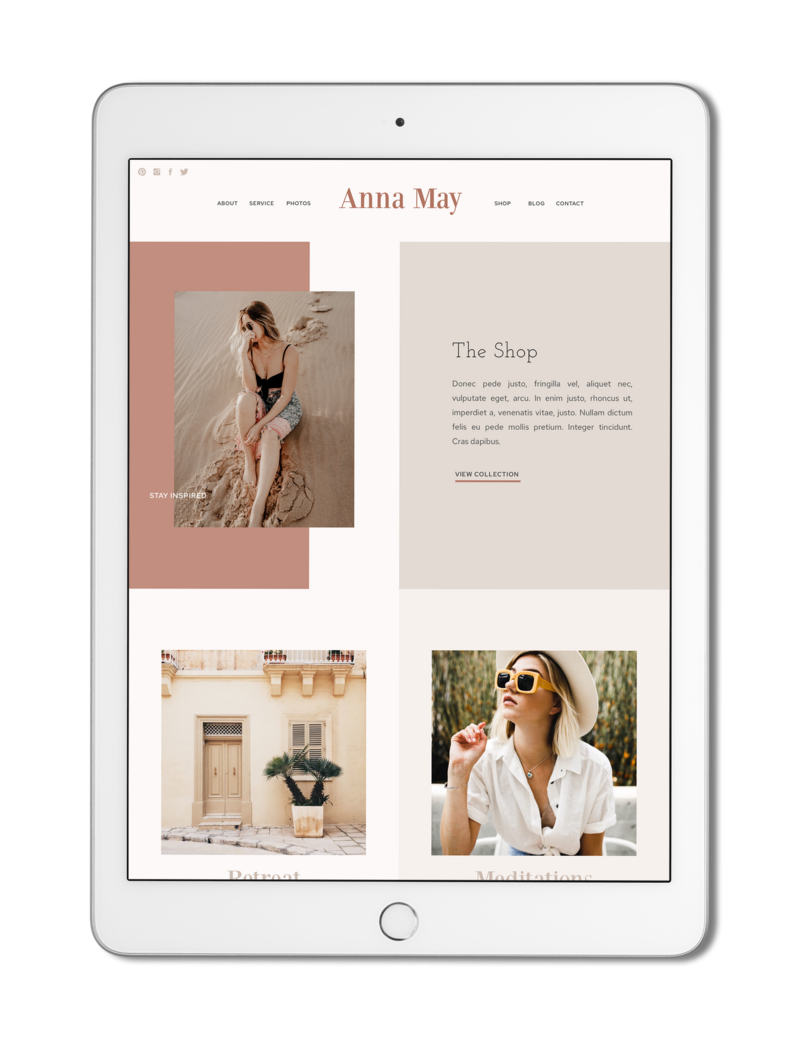 The Roar Showit Web Design Creative Website Business Template Ipad Anna   4