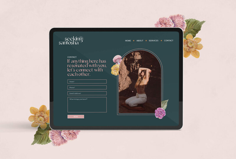 Website Contact Page Design for a Mindfulness Coach