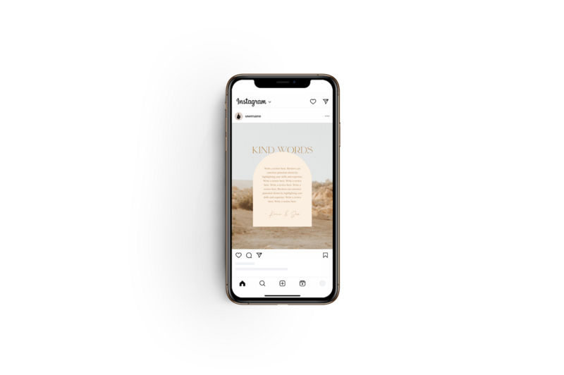 Boho Instagram post templates Golden Coast 5
