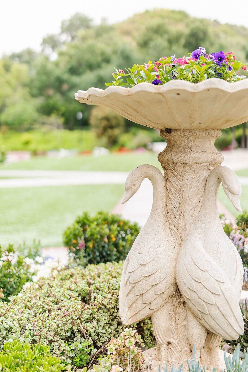 Wedding venue details at Darlington House in La Jolla.