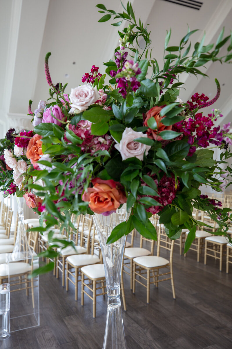Swank Soiree Dallas Wedding Planner JacqueRae & Rashard - ceremony venue flower arrangements