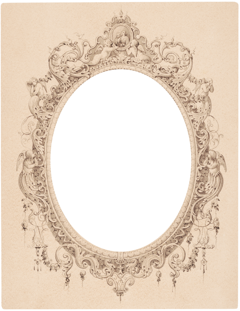 oval paper victorian frame