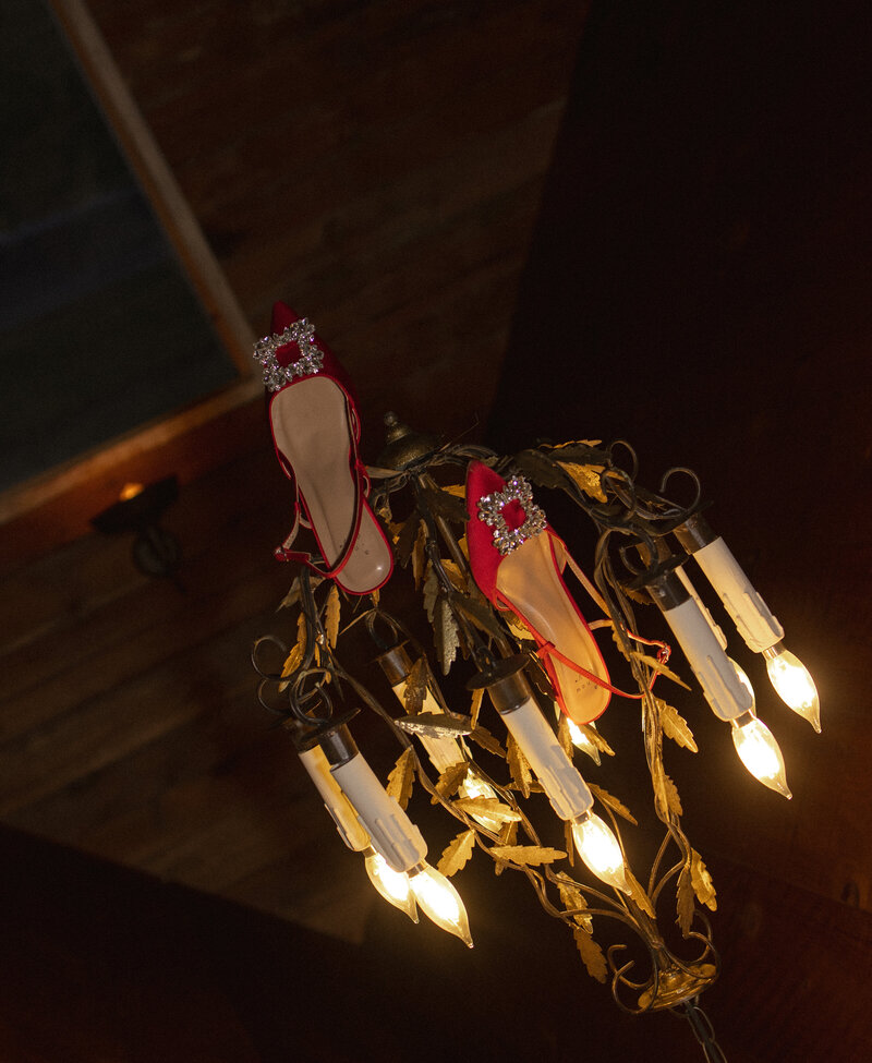 red wedding heels