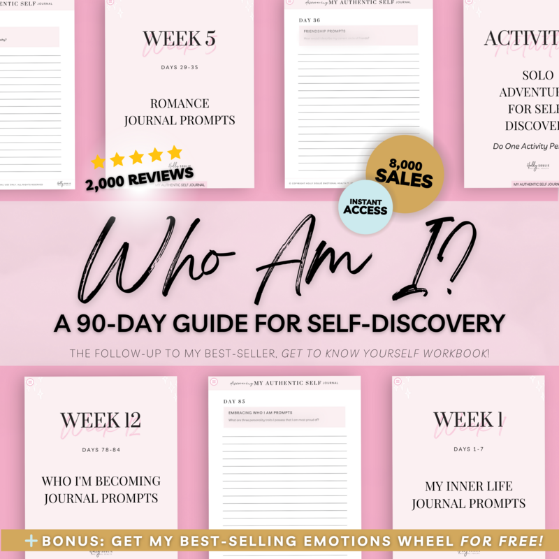 Who Am I Journal Digital Self Discovery Printable Emotional Health Shop1