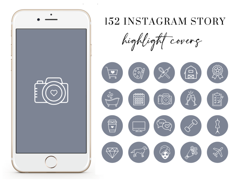 Instagram Story Highlight Icons - Blue Instagram Icons - Blue Highlight Covers For Instagram