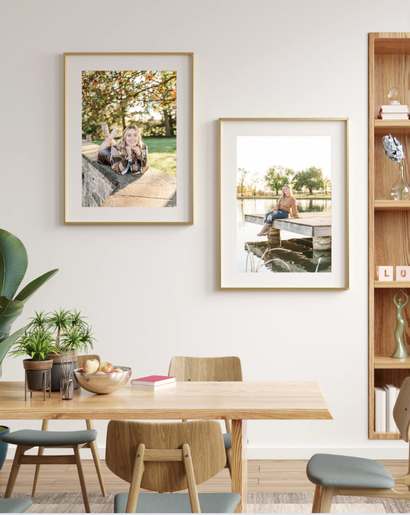 framed artwork of a senior girl by lancaster pa photographer