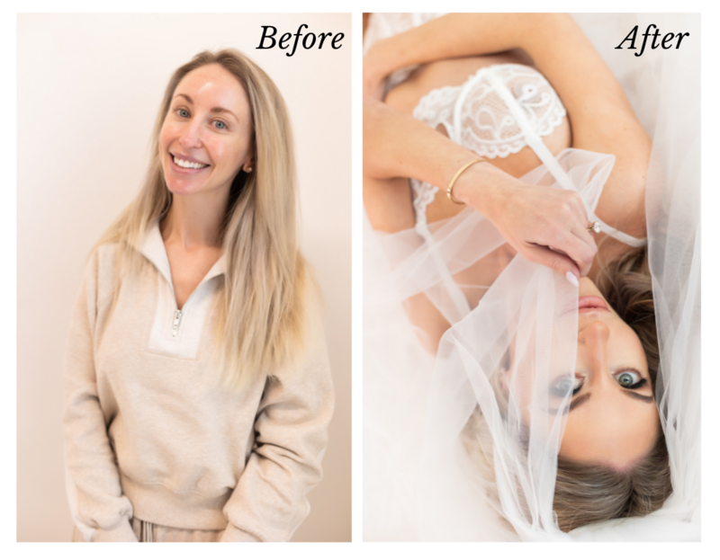 before and after hair and makeup boudoir phoenix