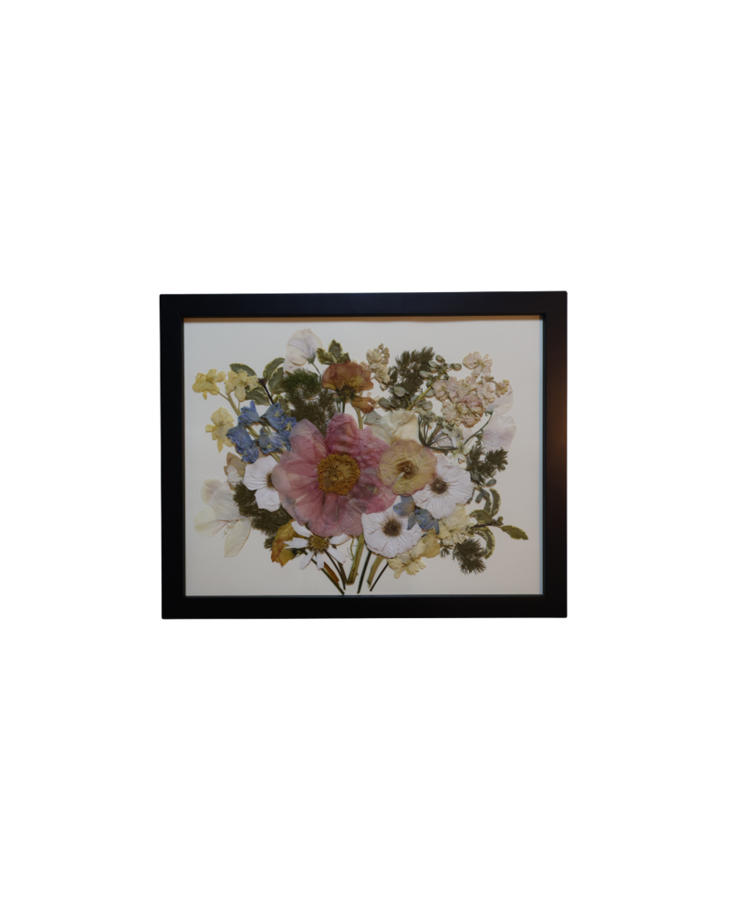 Archive Floral Preservation whimsical design pressed floral frame.