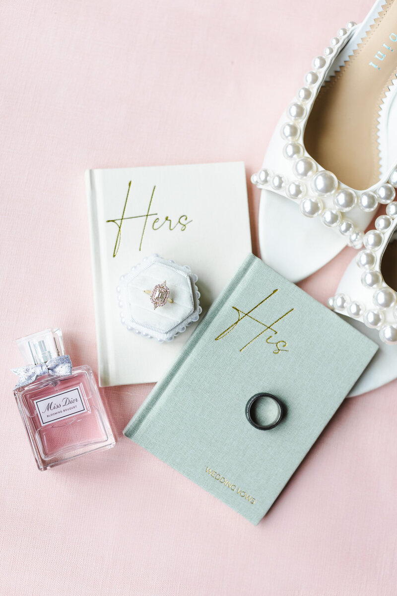 flatlay details from Oklahoma wedding at the Bower Venue