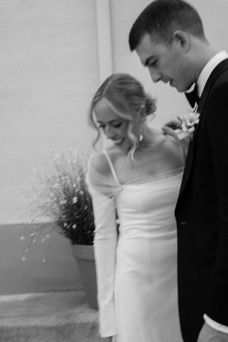 A groom having fun at his wedding